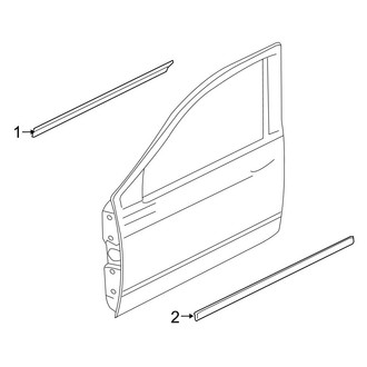 Dodge OE - Front Door - Exterior Trim (Crew Cab)