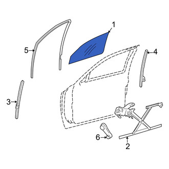 Dodge OE - Front Right Door Glass