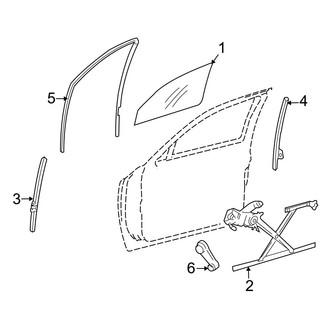 Dodge OE - Front Door - Glass & Hardware (Laramie / SLT / Sport / ST / SXT / TRX / TRX4)