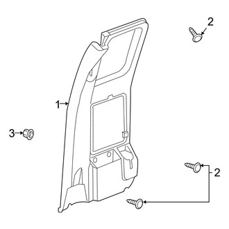Dodge OE - Rear Door - Interior Trim (Laramie / SLT / Sport / ST / SXT / TRX / TRX4 Extended Cab)
