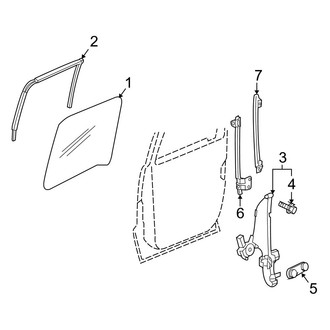 Dodge OE - Rear Door - Glass & Hardware (Crew Cab)