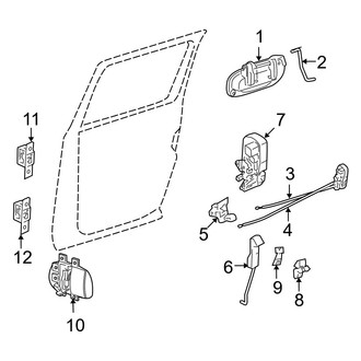 Dodge OE - Rear Door - Lock & Hardware (Crew Cab)