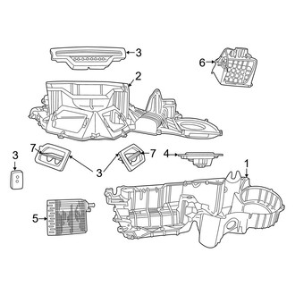 Dodge OE - Air Conditioner & Heater - Heater Components (W/O A/C)