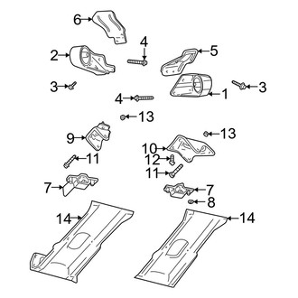 Dodge OE - Engine & Transmission Mounting (RWD 3.9L)