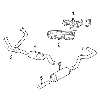 Dodge OE - Exhaust System - Exhaust Components (4.7L)