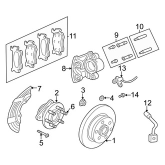 Dodge OE - Front Suspension - Brake Components (SLT / SLT Plus / Sport / Sport Plus / SXT RWD 3.7L)