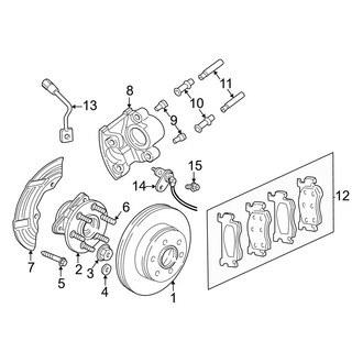 Dodge OE - Front Suspension - Brake Components (4WD)