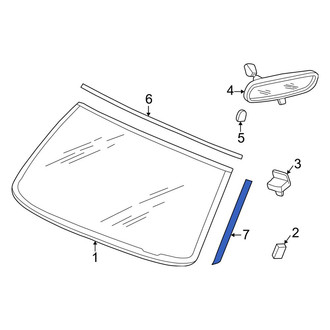 Dodge OE - Front Right Windshield Molding