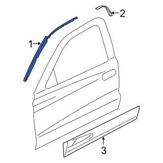 Dodge OE - Right Windshield Molding