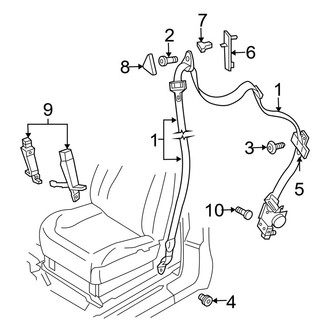 Dodge OE - Restraint Systems - Front Seat Belts (Quad Cab)