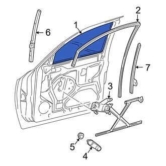 Dodge OE - Front Left Door Glass