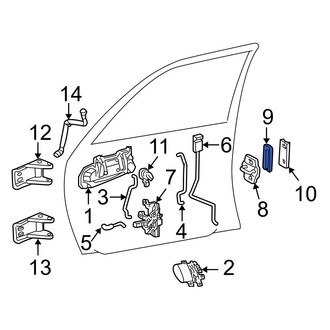 Dodge OE - Front Door Lock Striker Plate Spacer