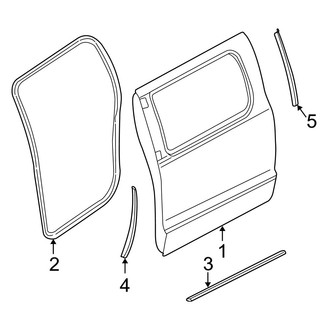 Dodge OE - Rear Door - Door & Components (SLT / SLT Plus / Sport / Sport Plus Quad Cab)