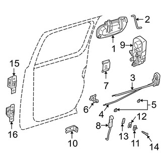 Dodge OE - Rear Door - Lock & Hardware (SLT / Sport Quad Cab)