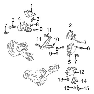 Dodge OE - Engine & Transmission Mounting (4WD 4.7L)