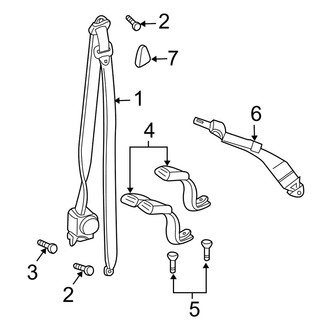 Dodge OE - Restraint Systems - Rear Seat Belts