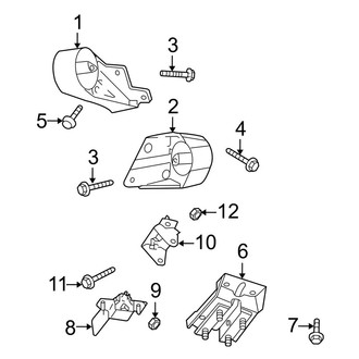 Dodge OE - Engine & Transmission Mounting (RWD 3.7L)