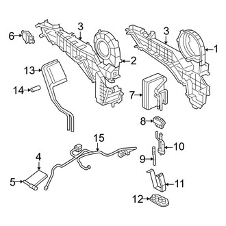 Dodge OE - Air Conditioner & Heater - Evaporator & Heater Components (Rear)