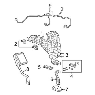 Dodge OE - Air Conditioner & Heater - Evaporator & Heater Components (Rear), (Limited / SE / SLT)