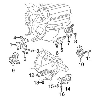 Dodge OE - Engine & Transmission Mounting (4WD 4.7L)