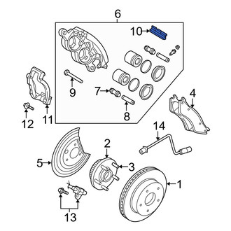Dodge OE - Rear Upper Disc Brake Anti-Rattle Clip