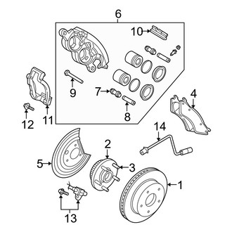 Dodge OE - Front Suspension - Brake Components (4WD)