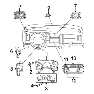 Dodge OE - Instrument Panel - Cluster & Switches (Limited / SE / SLT)