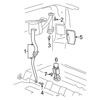 Dodge OE - Restraint Systems - Rear Seat Belts (3rd Row Seat)