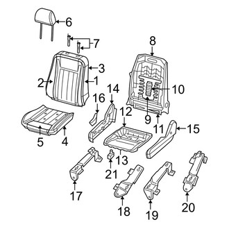 Dodge OE - Seats & Tracks - Front Seat Components (Bucket Seat, Cloth)