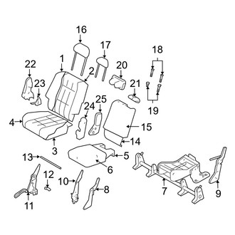 Dodge OE - Seats & Tracks - Rear Seat Components (2nd Row Seat, 40/20/40)
