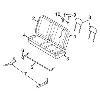 Dodge OE - Seats & Tracks - Rear Seat Components (Bench Seat, 3rd Row Seat)