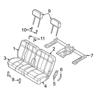 Dodge OE - Seats & Tracks - Rear Seat Components (50/50 Seat, 3rd Row Seat)