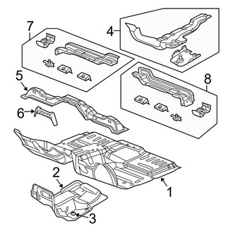 Dodge OE - Pillars, Rocker & Floor - Floor (Flex / Gas)
