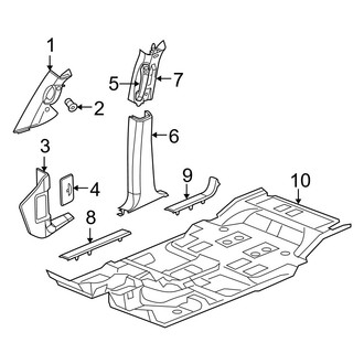 Dodge OE - Pillars, Rocker & Floor - Interior Trim (Flex / Gas)