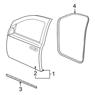 Dodge OE - Front Door - Door & Components (Limited / SE / SLT)