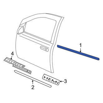 Dodge OE - Front Left Outer Door Window Belt Weatherstrip