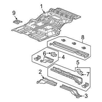 Dodge OE - Rear Body & Floor - Floor & Rails (Flex / Gas)