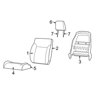 Dodge OE - Seats & Tracks - Front Seat Components (Bucket Seat, Leather (Cl))