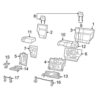 Dodge OE - Seats & Tracks - Rear Seat Components (60/40 Split Bench Seat, Cloth Seat (A7))