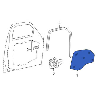 Dodge OE - Front Right Door Glass