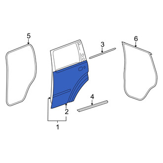Dodge OE - Rear Left Outer Door Outer Panel