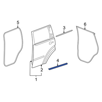 Dodge OE - Rear Right Door Window Belt Weatherstrip