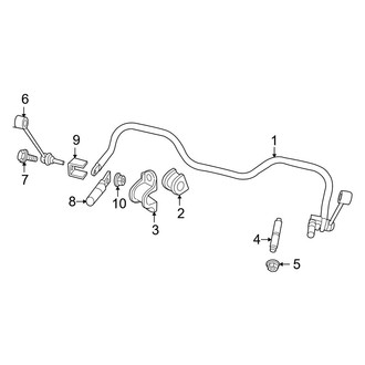 Dodge OE - Rear Suspension - Stabilizer Bar & Components (4WD)