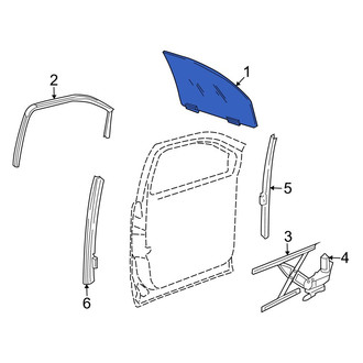 Dodge OE - Front Left Door Glass
