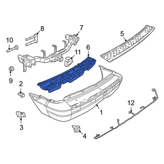 Dodge OE - Rear Bumper Cover Support Rail