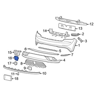Dodge OE - Rear Left Bumper Trim