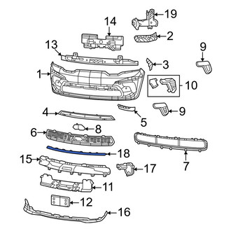 Dodge OE - Front Upper Bumper Trim