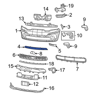 Dodge OE - Front Upper Bumper Trim
