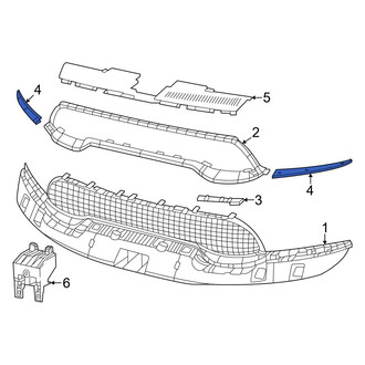 Dodge OE - Front Center Grille Molding