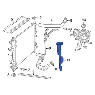 Dodge OE - Front Left Radiator Support Baffle